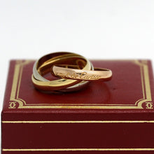 Lade das Bild in den Galerie-Viewer, Cartier Trinity Tricolour 18KT Gold mit Cartier Box in Gr. 50
