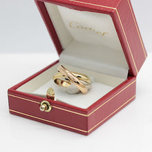 Lade das Bild in den Galerie-Viewer, Les must de Cartier Trinity Tricolour 18KT Gold mit Cartier Box in Gr. 54

