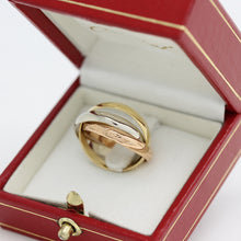 Lade das Bild in den Galerie-Viewer, Les must de Cartier Trinity Tricolour 18KT Gold mit Cartier Box in Gr. 52

