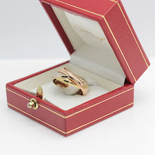 Lade das Bild in den Galerie-Viewer, Les must de Cartier Trinity Tricolour 18KT Gold mit Cartier Box in Gr. 53
