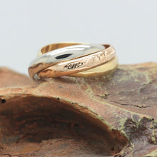 Lade das Bild in den Galerie-Viewer, Les must de Cartier Trinity Tricolour 18KT Gold mit Cartier Box in Gr. 53
