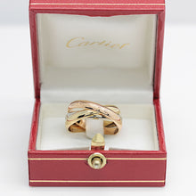 Lade das Bild in den Galerie-Viewer, Les must der Cartier Trinity Tricolour 18KT Gold mit Cartier Box in Gr. 58
