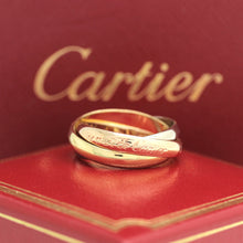 Lade das Bild in den Galerie-Viewer, Cartier Trinity Tricolour 18KT Gold mit Cartier Box in Gr. 54
