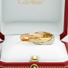 Lade das Bild in den Galerie-Viewer, Les must der Cartier Trinity Tricolour 18KT Gold mit Cartier Box in Gr. 54
