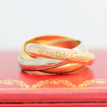 Lade das Bild in den Galerie-Viewer, Les must de Cartier Trinity Tricolour 18KT Gold mit Cartier Box in Gr. 52
