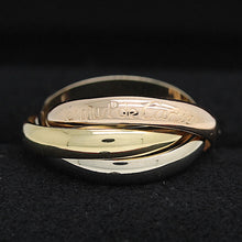 Lade das Bild in den Galerie-Viewer, Les must der Cartier Trinity Tricolour 18KT Gold mit Cartier Box in Gr. 52
