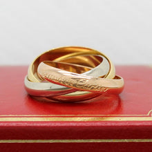 Lade das Bild in den Galerie-Viewer, Les must de Cartier Trinity Tricolour 18KT Gold mit Cartier Box in Gr. 50
