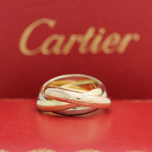 Lade das Bild in den Galerie-Viewer, Les must de Cartier Trinity Tricolour 18KT Gold mit Cartier Box in Gr. 49
