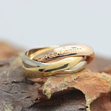 Lade das Bild in den Galerie-Viewer, Les must de Cartier Trinity Tricolour 18KT Gold mit Box &amp; Papiere in Gr. 51
