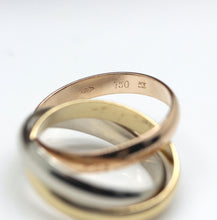 Lade das Bild in den Galerie-Viewer, Les must de Cartier Trinity Tricolour 18KT Gold mit Cartier Box in Gr. 53
