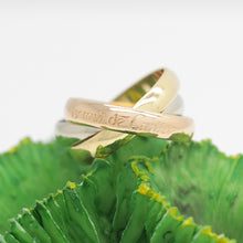Lade das Bild in den Galerie-Viewer, Les must de Cartier Trinity Tricolour 18KT Gold mit Box &amp; Papiere in Gr. 49
