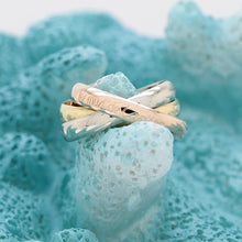 Lade das Bild in den Galerie-Viewer, Les must de Cartier Trinity Tricolour 18KT Gold mit Cartier Box in Gr. 52
