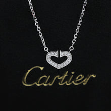 Lade das Bild in den Galerie-Viewer, Cartier C Heart Halskette in 18KT Weißgold mit Diamanten
