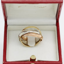 Lade das Bild in den Galerie-Viewer, Les must de Cartier Trinity Tricolour 18KT Gold mit Cartier Box in Gr. 52
