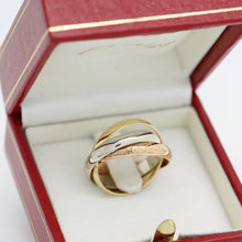 Lade das Bild in den Galerie-Viewer, Les must de Cartier Trinity Tricolour 18KT Gold mit Cartier Box in Gr. 52
