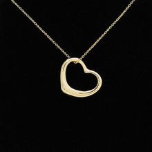 Lade das Bild in den Galerie-Viewer, Tiffany &amp; Co. Elsa Peretti &quot;offenes Herz&quot; in Groß Halskette in 18KT Gold mit Box
