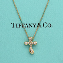 Lade das Bild in den Galerie-Viewer, Tiffany &amp; Co. Elsa Peretti &quot;kleines Kreuz&quot; Halskette in 18KT Gold mit Box
