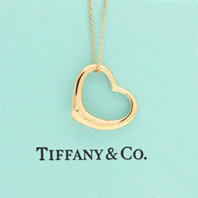 Lade das Bild in den Galerie-Viewer, Tiffany &amp; Co. Elsa Peretti &quot;offenes Herz&quot; in Groß Halskette in 18KT Gold mit Box
